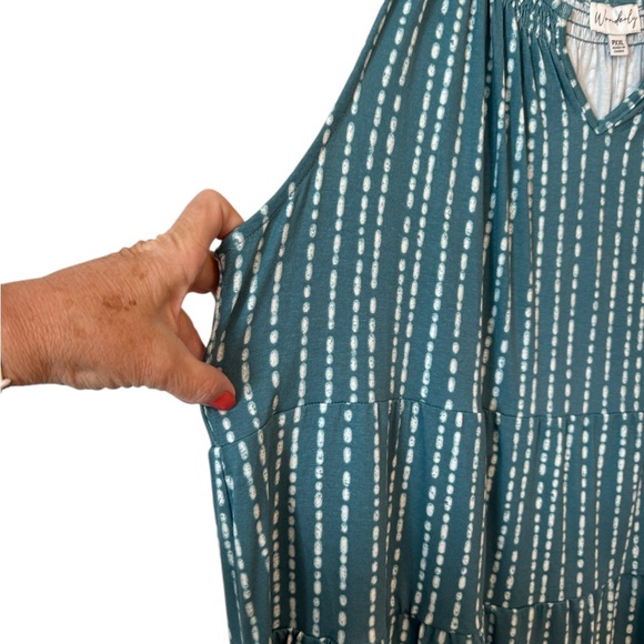 NWT Wonderly Teal Tiered Tank Top w/Sleeveless Design  XXL/PETITE  #CL - Picture 4 of 9